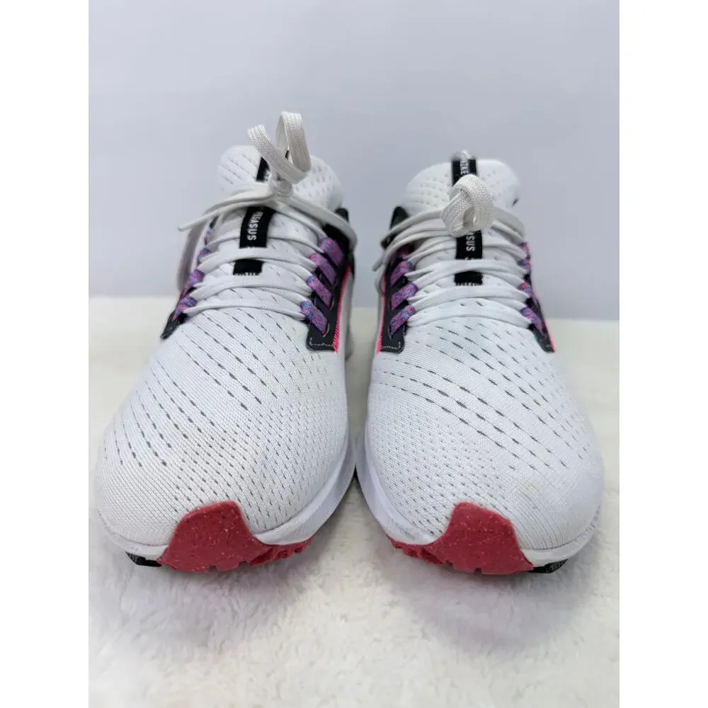 Nike Air Zoom Pegasus 38 White Metallic Silver Womens Size 7.5 CW7358-101